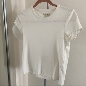 Madewell Baby Tee T-shirt Ruffle Trim